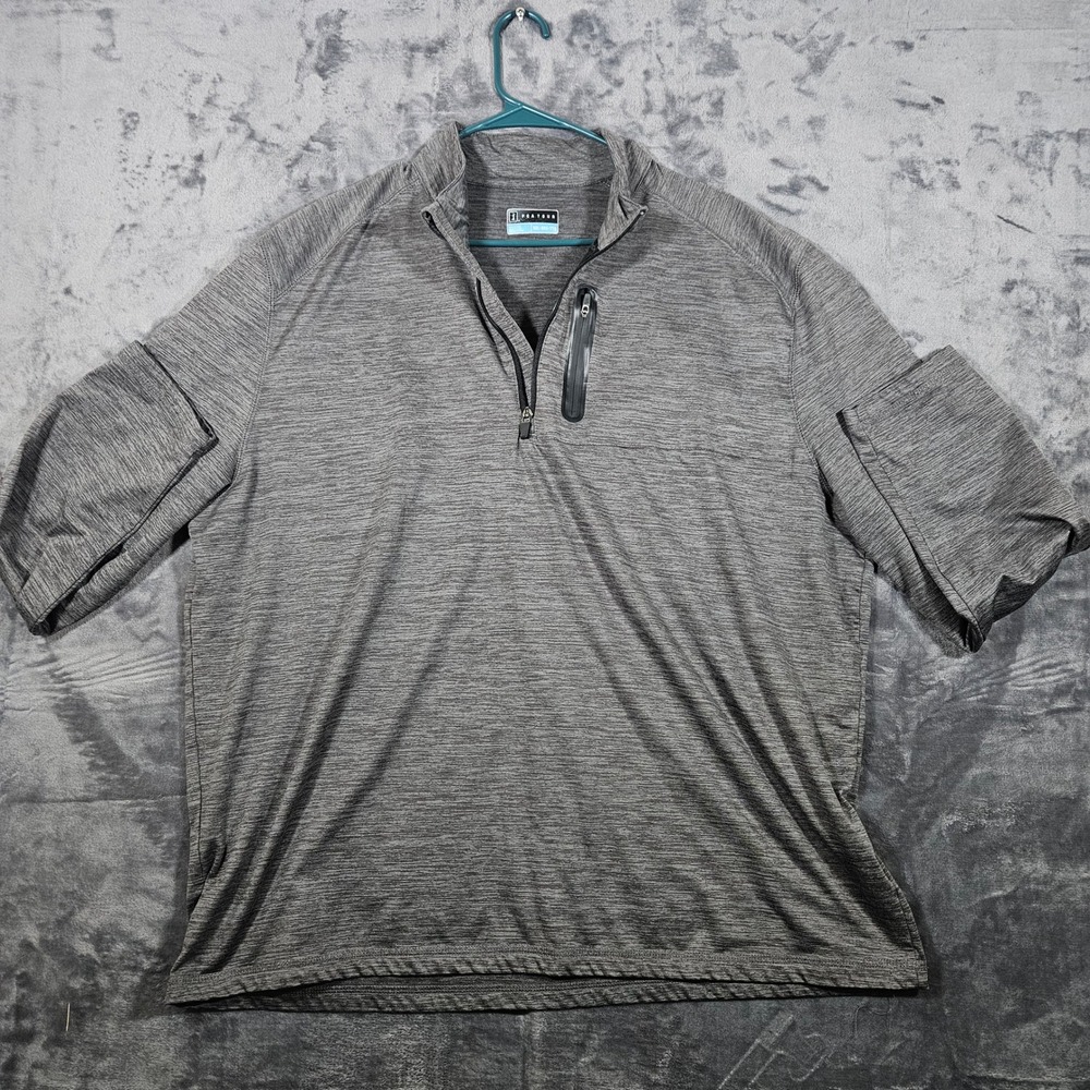PGA Tour Pullover Men's Golf‎ Shirt/Jacket 1/4 Zip Athletic Gray XXL Size